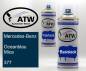 Preview: Mercedes-Benz, Oceanblau Mica, 377: 400ml Sprühdose + 400ml Klarlack - Set, von ATW Autoteile West.